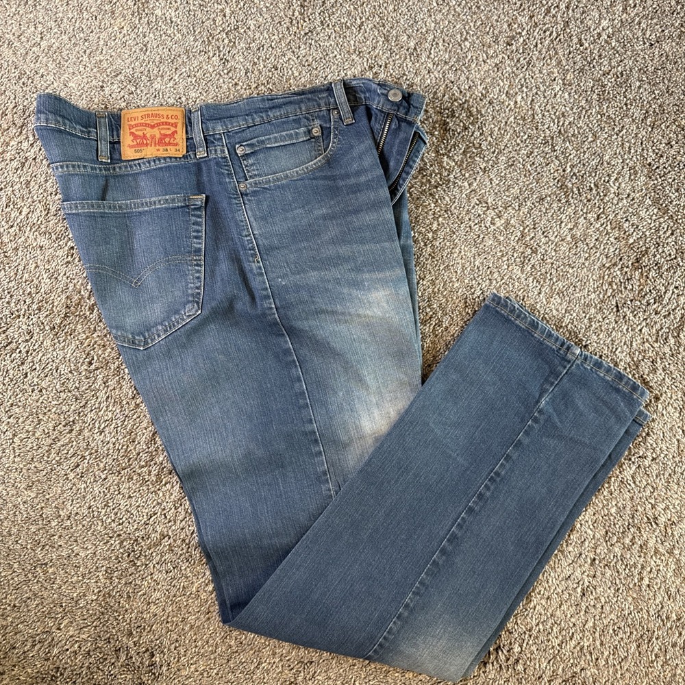 Levi's Men's 505‎ Regular Fit Straight Leg Jeans Size 38x34